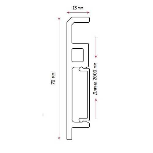 Фото Плинтус Aberhof Luxe Дуб Арден Дуб Моргана (70х13х2000 мм)