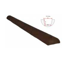 Декоративное полубревно Рустик 70*140мм Дуб темный, длина 1м