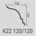 Маленькое фото Карниз под покраску из полистирола Bello Deco K22 (120х120х2000 мм)