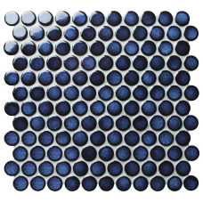 Мозаика из керамогранита Bonaparte Round midnight blue 28х28 (312х330х6 мм)