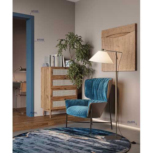 Фото Плинтус напольный Cosca PL015 под покраску, белый (10х21)