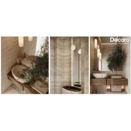 Фото Гибкий камень Decaro WallPanels Flex Stone D1010 Travertin Tivoli (1 шт= 3.60 м2)