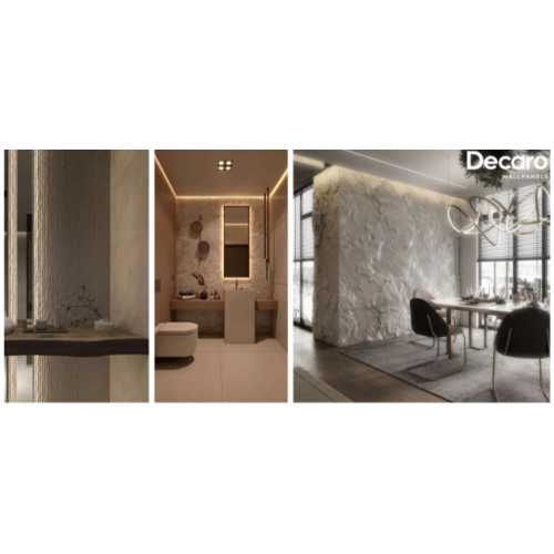 Фото Гибкий камень Decaro WallPanels Flex Stone D1010 Travertin Tivoli (1 шт= 3.60 м2)