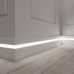 Маленькое фото Плинтус напольный с подсветкой LED Evrowood PN 101 Белый, крашеный  (100*16*2000)