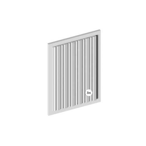 Фото Декоративная панель HIWOOD LV122 LONG NP под покраску (120 × 12 × 3000 мм)