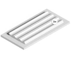 Декоративная панель HIWOOD LV138 LONG NP под покраску (120 × 12 × 3000 мм)