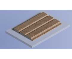 Декоративная панель HIWOOD LV124 BR416 под дерево (120 × 12 × 2700 мм)
