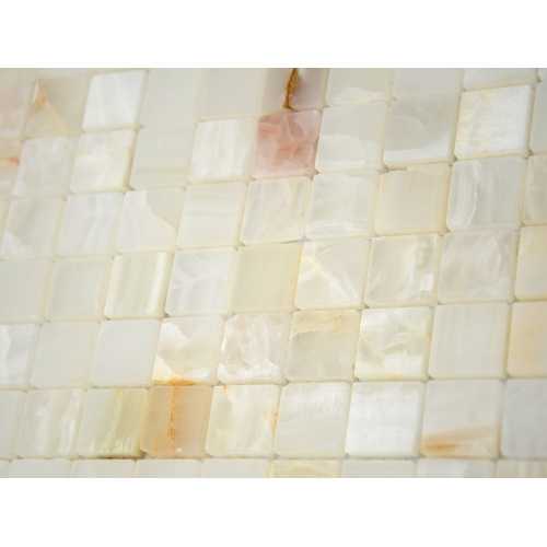 Фото Мозаика из натурального камня Caramelle Onice Jade Bianco POL 23х23 (298х298х7 мм)