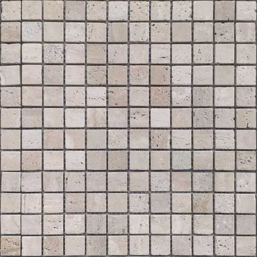 Фото Мозаика из натурального камня Caramelle Travertino Beige MAT 23х23 (298х298х7 мм)