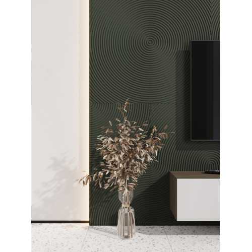 Фото Стеновая панель квадратная МДФ Ликорн - Круги Олива, 500*500*8 мм (4 шт)