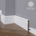 Маленькое фото Белый плинтус напольный МДФ Madest Decor модель 06-083-12 крашеный (83х12х2400 мм)