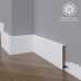 Маленькое фото Белый плинтус напольный МДФ Madest Decor модель 09-083-10 крашеный (83х10х2400 мм)