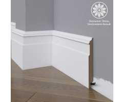 Белый плинтус напольный МДФ Madest Decor 26-136-18 крашеный (136х18х2400 мм) Белый плинтус напольный МДФ Madest Decor 26-136-18 крашеный (136х18х2400 мм)