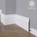 Маленькое фото Белый плинтус напольный МДФ Madest Decor модель 05-100-12 крашеный (100х12х2400 мм)