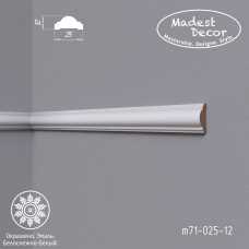 Белый молдинг MDF крашеный Madest Decor M71-025-12