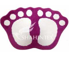 Коврик Shahintex Microfiber лапки 50*80 фуксия