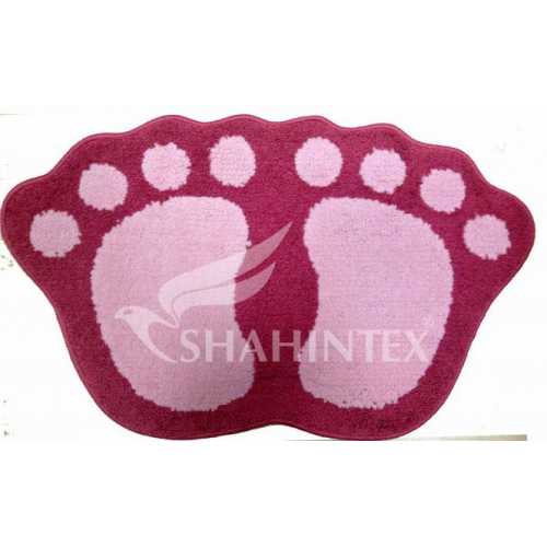 Фото Коврик Shahintex Microfiber лапки 40*60 розовый