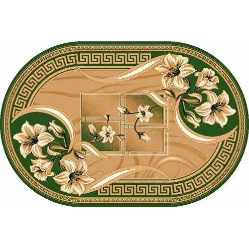 Фото Ковер Merinos Laguna d187 GREEN ОВАЛ 2,50*3,50