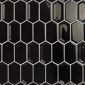 Мозаика керамическая Caramelle Candylike Crayon Black glos 38х76 (278х304х8 мм)