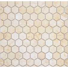 Мозаика из натурального камня Caramelle Pietrine Hexagonal Botticino hex 30х18 (295х305х6 мм)