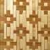 Маленькое фото Стеновые бамбуковые панели Цветы коричневые, 1900*1000 мм (двухслойные)
