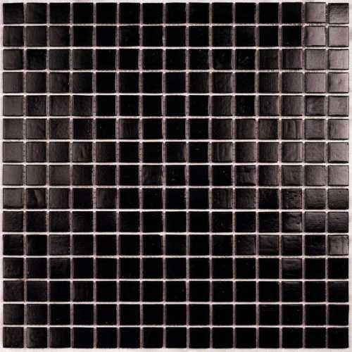 Фото Мозаика стеклянная Bonaparte Simple Black (на бумаге) 20х20 (327х327х4 мм)